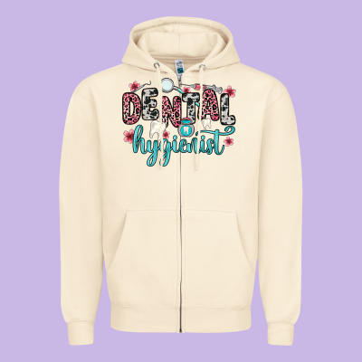 Dental Hygienist Zipper Hoodie Designed By Zillion Design Studio