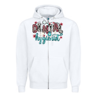 White dental hygienist Zipper Hoodie - Zillion Design Studio