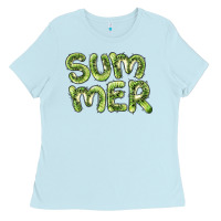 Baby Blue summer kiwi Ladies Tee - BarkalooDesign