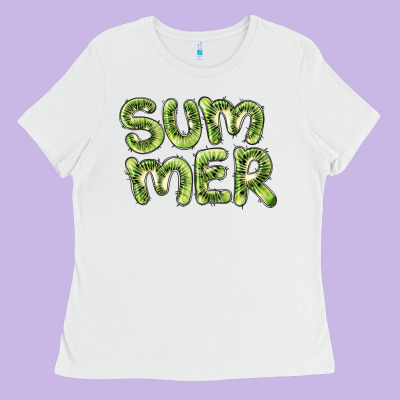 Summer Kiwi Ladies Tee Designed By Barkaloodesign