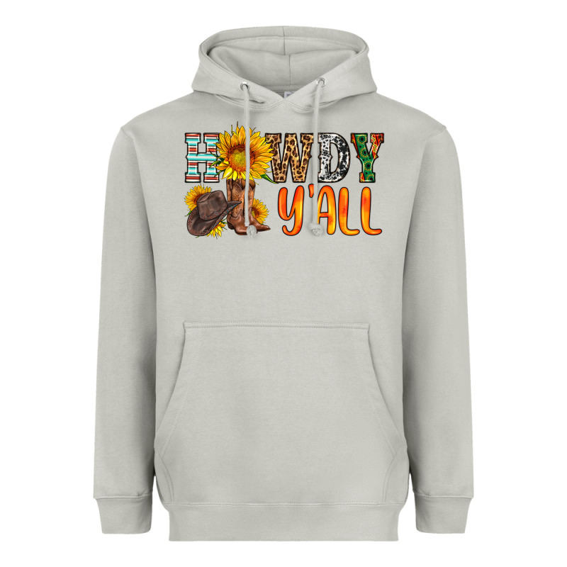 Howdy Y All Heavyweight Hoodie by HRA Design Shop | Teevron