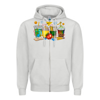 Dove Grey teacher coffee cups tbw Zipper Hoodie - texasbilliewilder