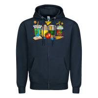 Navy teacher coffee cups tbw Zipper Hoodie - texasbilliewilder