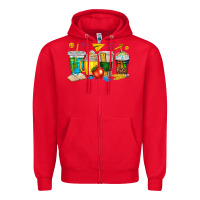 Red teacher coffee cups tbw Zipper Hoodie - texasbilliewilder