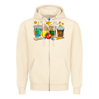 Sandshell teacher coffee cups tbw Zipper Hoodie - texasbilliewilder