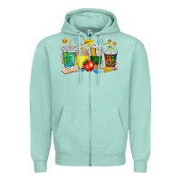 Seafoam teacher coffee cups tbw Zipper Hoodie - texasbilliewilder