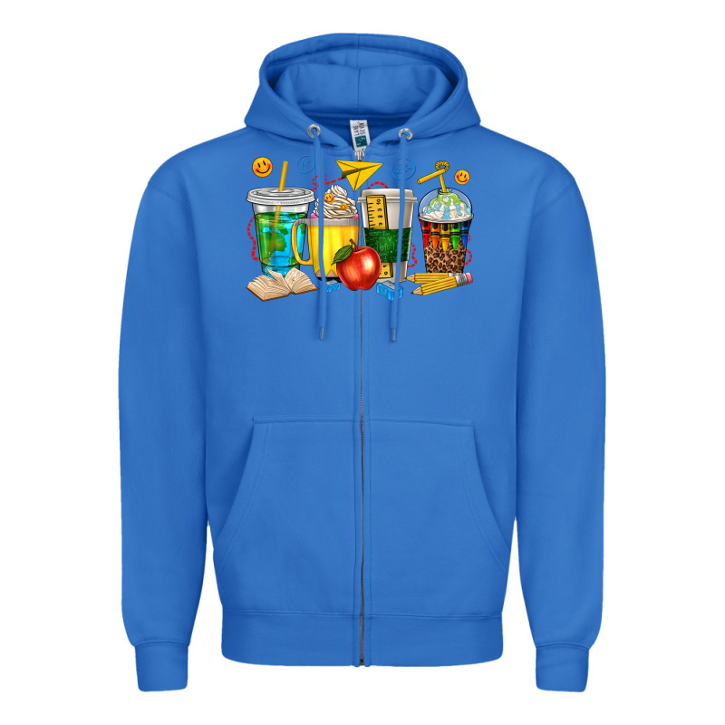 Teacher Coffee Cups Tbw Zipper Hoodie by texasbilliewilder | Teevron