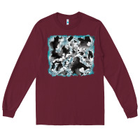 Cowhide Glitter Tooled Leather Background Long Sleeve Tee | Teevron