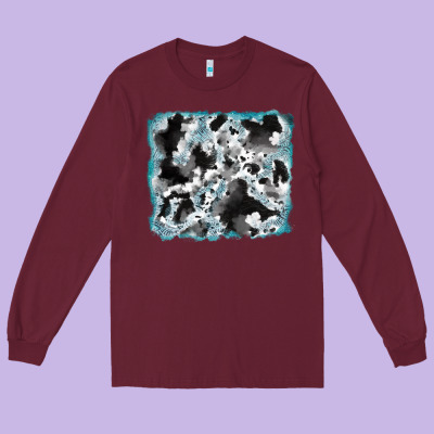 Long Sleeve Tee cowhide glitter tooled leather background