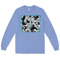 Colony Blue cowhide glitter tooled leather background Long Sleeve Tee - RanaPortraitStore