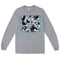 Heather Grey cowhide glitter tooled leather background Long Sleeve Tee - RanaPortraitStore