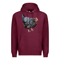 Burgundy jersey giant chicken Premium Hoodie - LillyAllenDesigns