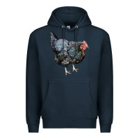 Navy jersey giant chicken Premium Hoodie - LillyAllenDesigns