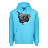 Ocean Blue jersey giant chicken Premium Hoodie - LillyAllenDesigns