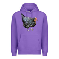 Purple jersey giant chicken Premium Hoodie - LillyAllenDesigns