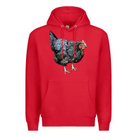 Red jersey giant chicken Premium Hoodie - LillyAllenDesigns