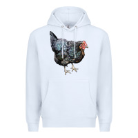 White jersey giant chicken Premium Hoodie - LillyAllenDesigns