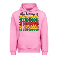 Fuchsia Pink my history is strong Urban Hoodie - MaliasSmallBusiness