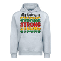 Heather Grey my history is strong Urban Hoodie - MaliasSmallBusiness