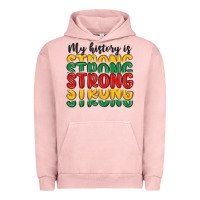 Pigment Salmon my history is strong Urban Hoodie - MaliasSmallBusiness