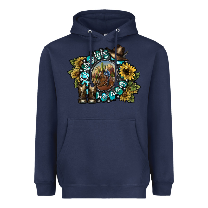 Cowboy Take Me Away 2 Heavyweight Hoodie by SublimationCraftShop | Teevron