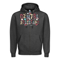 Charcoal Heather dental assistant Zipper Hoodie - Zillion Design Studio