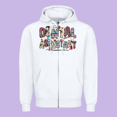 Dental Assistant Zipper Hoodie Designed By Zillion Design Studio