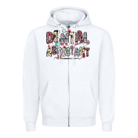 White dental assistant Zipper Hoodie - Zillion Design Studio