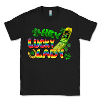 Black Hey lucky lady flip phone Classic Tee - FaDigitalArtStudio