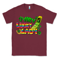 Burgundy Hey lucky lady flip phone Classic Tee - FaDigitalArtStudio