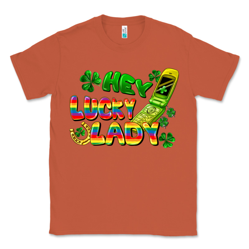 Hey Lucky Lady Flip Phone Classic Tee by FaDigitalArtStudio | Teevron