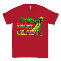 Red Hey lucky lady flip phone Classic Tee - FaDigitalArtStudio