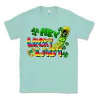 Seafoam Hey lucky lady flip phone Classic Tee - FaDigitalArtStudio