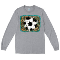 Heather Grey glitter soccer leopard Long Sleeve Tee - RanaPortraitStore