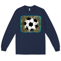 Navy glitter soccer leopard Long Sleeve Tee - RanaPortraitStore