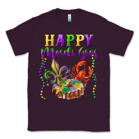 Plum Happy Mardi Gras Fleur De Lis King Cake Crawfish Classic Tee - RanaPortraitStore