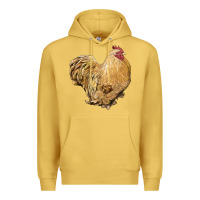 Antique Gold cochin rooster Premium Hoodie - LillyAllenDesigns