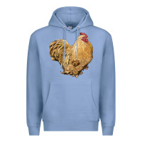 Colony Blue cochin rooster Premium Hoodie - LillyAllenDesigns