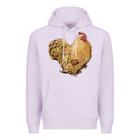 Lilac cochin rooster Premium Hoodie - LillyAllenDesigns
