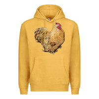 Mustard cochin rooster Premium Hoodie - LillyAllenDesigns