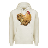 Oatmeal Heather cochin rooster Premium Hoodie - LillyAllenDesigns