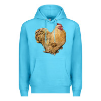 Ocean Blue cochin rooster Premium Hoodie - LillyAllenDesigns