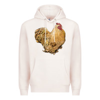 Pale Pink cochin rooster Premium Hoodie - LillyAllenDesigns