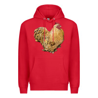 Red cochin rooster Premium Hoodie - LillyAllenDesigns