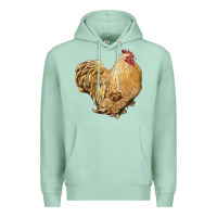 Seafoam cochin rooster Premium Hoodie - LillyAllenDesigns