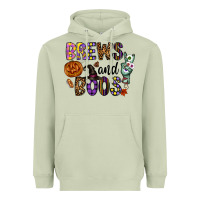 Matcha Brews And Boos Heavyweight Hoodie - CowhideDigitalArt