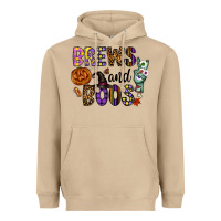 Mushroom Brews And Boos Heavyweight Hoodie - CowhideDigitalArt