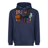 Navy Brews And Boos Heavyweight Hoodie - CowhideDigitalArt