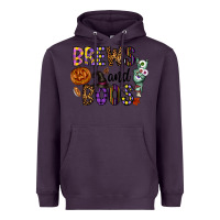 Plum Brews And Boos Heavyweight Hoodie - CowhideDigitalArt