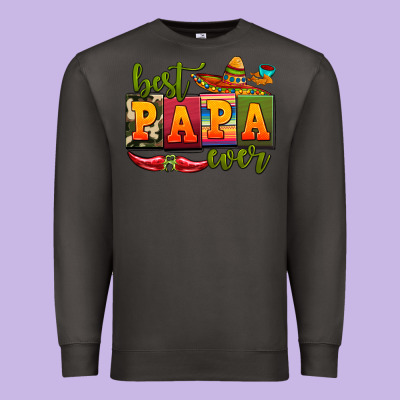 Best Papa Ever Premium Sweatshirt Designed By Adodesignshop